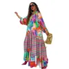 Long Dress Women Party Dashiki African Loose Pleated Beach High midja Summer Big Dresses Prom Formal Belt Maxi Work Vestidos 240106