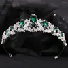 Haarspeldjes Bos Bruid Kroonprinses Strass Kristal Bloem Tiara Bruidsdiadeem Voor Trouwjurk Sieraden Accessoires