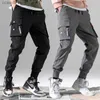 Męskie spodnie Mężczyźni HARAJUKU Casual Cargo Spodnie Spring and Autumn Jogger Spodery Multi Pockets Mężczyzna Slim-Fit Pantwear Modna odzież Streetwear T240108