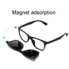 Lunettes de soleil 5 Lenes Aimant Lunettes de soleil Clip Miroir Clip sur lunettes de soleil Clip sur lunettes Hommes Clips polarisés Prescription personnalisée Myopie