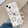 Handyhüllen Korea Ins Diamond Stars Epoxy Soft Case für iPhone 15 14 Pro Max 13 12 11 XS XR MINI 7 8 Plus 6 Klare Silikon stoßfeste AbdeckungL240105
