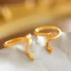 Designer-Ring, High-End-Feeling-Drachenschwanzring mit vergoldetem, kleinem Drache-Tierkreis-Drachen-Jahresring 573 510