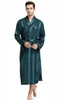 Mens Silk Satin Pyjamas Sleepwear Robes Robes Bathrobe Nightgown S ~ 3XL 240108