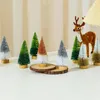 Dekorativa figurer Holiday Säsong Tablettdekor REALISK MINIATURE PINE TREE SET för festliga skrivbordsdekorationer Party Christmas