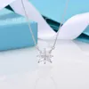 Ubp0 Designer Tiffanyset Strands Strings High Edition t Family Eight Point Star Diamond Necklace met 18k echt goud op wit koper voor dames Fashionab