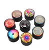 3D Metal Tobacco Grinder 50mm Tobacco Grinder 3 delar Lager Spice Zinc Eloy Rökning Herb Malare Crusher Herbal Cigarette Miller8465998