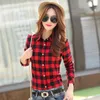 Women's Blouses 2024 Fine Casual Women Long Sleeve Checked Shirts Ladies Cotton Red Black Flannel Plaid Shirt And Tops Fresh Female Clothes