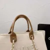 Bolsos de letras Diseñador CC Totes Bolso Marca de lujo CH Bolso de mano Etiqueta de perla Lienzo Bolsas de playa Mujer Señora Mujer Mochila Cadena Mochilas pequeñas FXXK