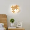 Wandleuchte Nordic Holz Baustein Puzzle Licht Kreativität LED Wandleuchte Lichter Wohnzimmer Dekor Schlafzimmer Nachttisch