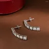 Dangle Earrings Models 925 Sterling Silver 2.82CT Moissanite DiamondEarrings For Women Long Tassel Earring Sparkling Party Fine Jewelry