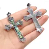 Anhänger Halsketten 5PCS Großhandelspreis Natürliche Süßwasser Shell Kreuz Form Für Schmuck HerstellungDIY Halskette Ohrring Zubehör Charme Geschenk