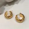 Designer For Women Gold Plated Metallic Stud Diamond Wave Letter C Vintage Earrings Buckle With Box To Party Jewelry Gift