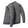 Hiver polaire veste hommes chaud épais velours côtelé col de fourrure manteau mâle décontracté mode extérieur coupe-vent vêtements d'extérieur 240108