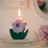 Ljus 1pc ins korea blommor ljus romantisk söt vax aromaterapi liten doft avkopplande födelsedag bröllop fest gåva hem dekoration