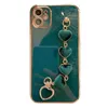 Obudowy telefonu komórkowego Luksusowe poszyjanie metalowego łańcucha bransoletki dla iPhone'a 15 14 13 Pro Max 12 11 XR xs x 7 8 Plus Coverl240105