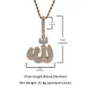 Arabisch symbool hanger Hip Hop ketting zilver Heren ketting moissanite diamant 18k goud sterling zilver Cubaanse hanger