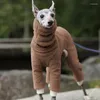 Vestuário para cães Casaco de corpo inteiro Jaqueta de inverno Espessamento à prova de vento Stretchy Shedding Suéter aconchegante para clima frio