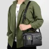 Moda masculina ombro portátil bolsa de couro do plutônio maleta de negócios viagem homem crossbody saco de qualidade da marca