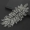 Hair Clips Wedding Headband Handmade Rhinestone & Leaf Bride Headpiece Vines Clip Accessories For Women Girls NA