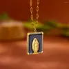 قلادة قلادة الدين مريم العذراء للنساء مسيحية الشفاه سلسلة مربع قلادة الذهب مطلي بالفولاذ المقاوم للصدأ طوق المجوهرات