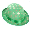 Basker Green Top Hat Glitter Shamrock Stpatrick Day Costume Festliga tillbehör