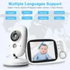 VB603 Video Baby Monitor 2,4G Mutter Kinder Zwei-wege Audio Nachtsicht Video Überwachung Kameras Intercom Mit Temperatur display Bildschirm