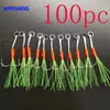 100pcs/Lot مساعدة Hook Fishing Fish Fish Fish Jigs Parbed Single Jig Hooks Thread Feather Pesca Carbon Steel Peche Slow Jigging 240108