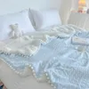 Koce Seikano jagnięce aksamitne koc zagęszcza zimowa ciepła pluszowa z frędzlami rzut piłką na kanapowe łóżko biuro drzemki