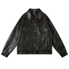 TKPA American Trendy Brand Pi Shuai Motorcycle Style Pu Flip Flip Coat