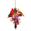 Décorations de Noël Pendentif oiseau rouge Décoration acrylique Ornement Voiture Lustre Suspendu Drop Livraison Maison Jardin Fête Fête Sup Dhans