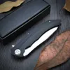Knivjakt vikning D2 stål ansikten fickkniv utomhus bärbara verktyg Taktisk överlevnad Militär kniv EDC -mapp svart G10 -handtag