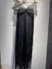 Robes décontractées femmes début printemps noir sexy jarretelle robe en dentelle semi-transparente