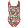 Parigi Multicolore geometrica Stampa sexy da bagno sexy Donne Monokini Push Up Designer One Piece Swimsuit 2024 Fashion Luxury Bareding abito XL Biquinis Bather Bodysuits