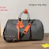 Designer Bag Keepall 50 Mosaic Sport Bolsas Designer Duffel Bags Graffiti Mens Womens Couro Carta Pastéis Cores Viagem Laranja Cadeia Black223z