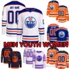 Niestandardowe koszulki hokejowe Edmonton Mens Oilers 36 Jack Campbell 5 Cody Ceci 14 Mattias Ekholm 37 Warren FoeGele 18 Zach Hyman Mattias Janmark Evander Kane Oscar Klefbom