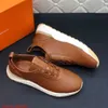 Leather Sneaker BERLUTI Casual Shoes Santon New Men's Embossed Calf Leather Perforated Breathable Sports Shoes with Embossed Lace Up Casual Fashion Shoes HBR3