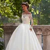 Luxury lace Ball Gown Wedding Dresses 2024 satin off shoulder Sequins Appliques Beaded Sparkly Ruffles Formal Bridal Gowns long sleeves Plus Size Vestido de novia