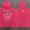 Felpe con cappuccio Spider Pink Sp Young Felpe Streetwear Thug 555555 Angel Hoody Uomo Donna 1108 Web Pullover Consegna veloce