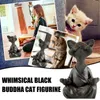 Meditation Cat Sculpture Garden Decoration Resin Yoga Sitting Zen Home Ornament Outdoor Figurine Decorations 240108