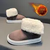 Slippers Warm Snow Boots Simple Comfortable Winter Plus Velvet Men's Ankle Slip-on Non-slip Wear-resistant Male Cotton Shoes