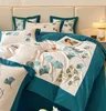 High End Ecological Double-sided Brushed All Four Piece High-end Thickened Pure Cotton Duvet Cover Bed and Sheet Set 230504