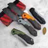 Knife 3.375 D2 KS L14 A/U/T couteau de dossier couteau de poche lavé au noir outils de Camping manche en Fiber de carbone couteau tactique couteau d'auto-défense