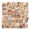 50 PCS Cute Sloth Animal Stickers For Skateboard Guitar Car Fridge Helmet Ipad Bicycle Phone Motorcycle PS4 Notebook Pvc DIY Decals