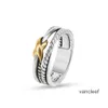 Designer Love Ring Twisted Cross Braided Couple Classic Copper Men's Women's Jewelry