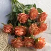 Dekorativa blommor 50 cm Rose Pink Silk Peony Artificial Bouquet 10 Big Head Fake For Home Wedding Decoration Inomhus