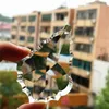 Kryształ żyrandola (darmowy pierścień) Najwyższa jakość przezroczystość 76 mm K9 Prism wisiorki/ szklane części/ okno Suncatcher