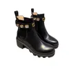 Damen Designer Martin Stiefel 2022 Herbst und Winter Neue Rhein-Diamant dicke Sohlen erhöhen Chelsea-Stiefeletten im britischen Stil mit rundem Kopf