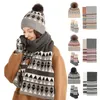 Ball Caps Autunno inverno guanti a maglia sciarpe cappello cappello da cappello Scarf Set Women Men