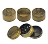 ブロンズブラス40mm 3ピースグラインダースモーキングツールアクセサリーZinc Alloy Grinder Crasher Spice Herb Metal Grinders1867459