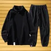 Erkeklerin Trailtsits Erkekler Joggers Set Sweatshirt ayarlanabilir bel pantolonları rahatlık için elastik gündelik ile sıcak